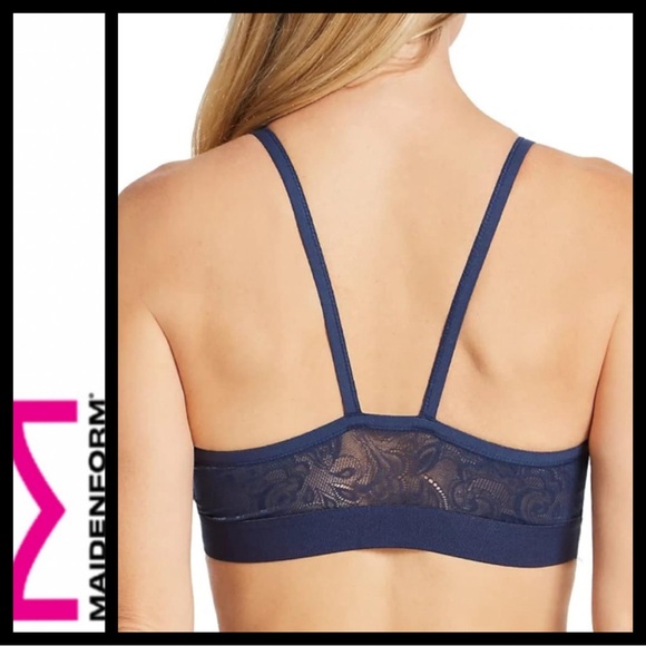 NWT Maidenform Lace Wireless Triangle Bralette - Picture 2 of 10
